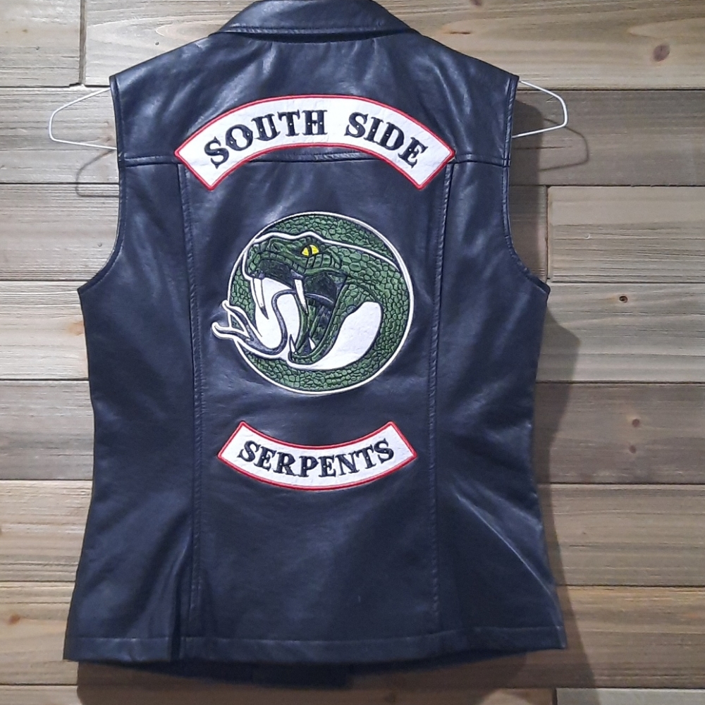 Riverdale Serpents Faux Leather Vest Small Ladies